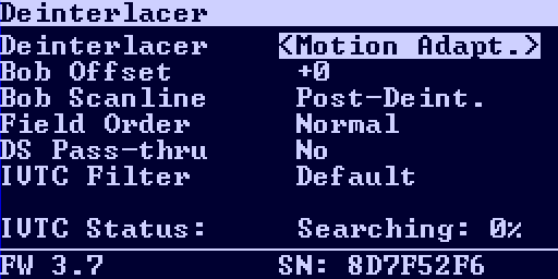 RetroTINK-5X Pro Fw.3.7 OSD Deinterlacer