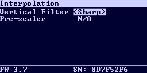 RetroTINK-5X Pro Fw.3.7 OSD Interpolation